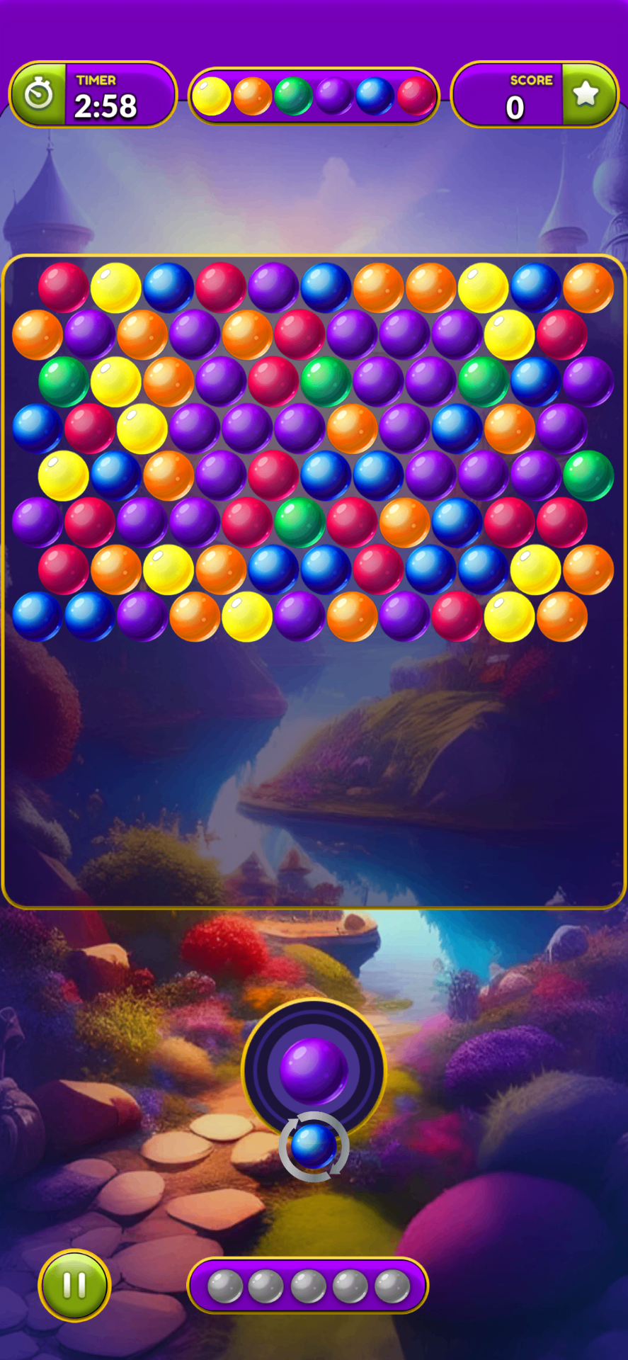 Bubble Shooter gameplay board